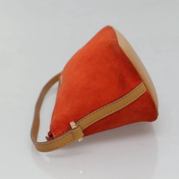 GUCCI Accessory Pouch Suede Orange 039 1103 Auth - Picture 12 of 16